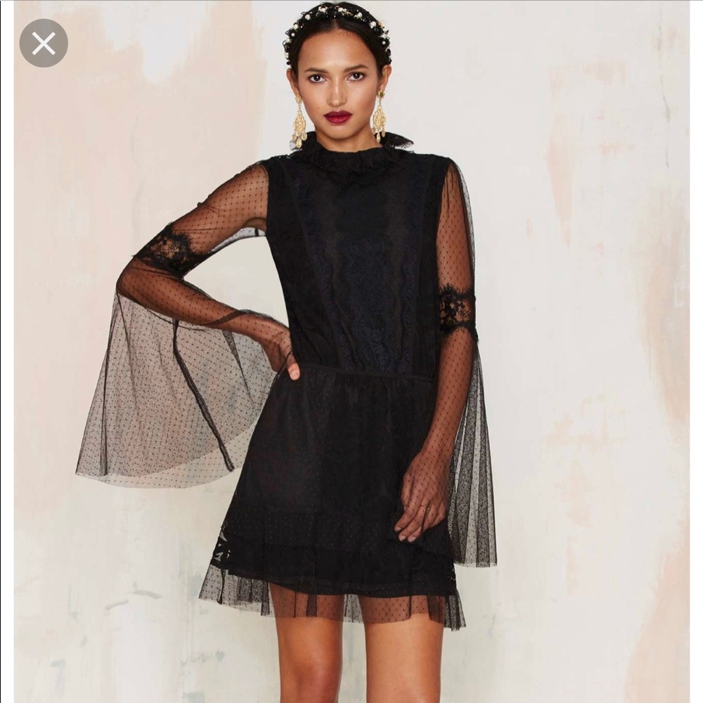 Nasty gal black lace dress
